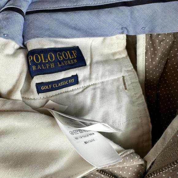 Ralph Lauren Polo Golf Classic Style pants Trousers beige Dotted, 32/34 - Picture 5 of 7